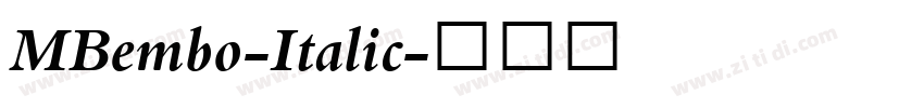 MBembo-Italic字体转换