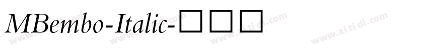 MBembo-Italic字体转换