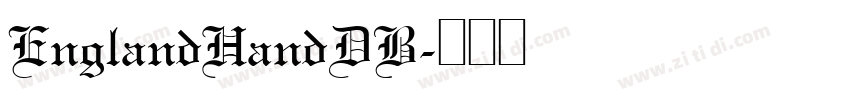 EnglandHandDB字体转换