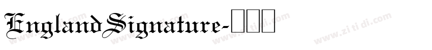 EnglandSignature字体转换