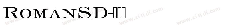 RomanSD字体转换