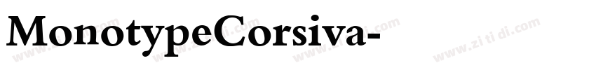 MonotypeCorsiva字体转换