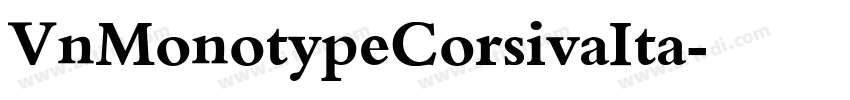 VnMonotypeCorsivaIta字体转换