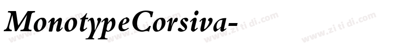 MonotypeCorsiva字体转换