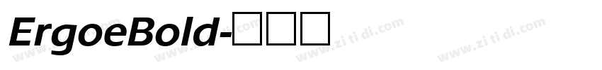 ErgoeBold字体转换