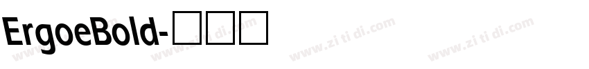 ErgoeBold字体转换