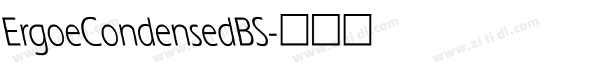 ErgoeCondensedBS字体转换