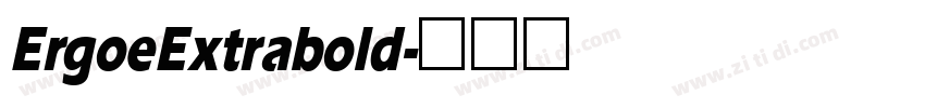 ErgoeExtrabold字体转换