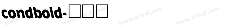condbold字体转换