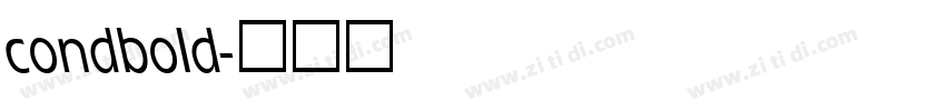 condbold字体转换