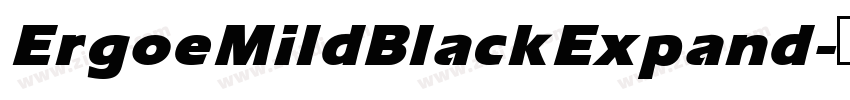ErgoeMildBlackExpand字体转换