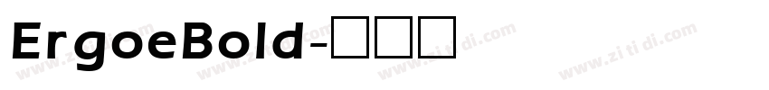 ErgoeBold字体转换