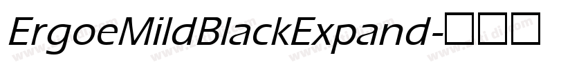 ErgoeMildBlackExpand字体转换