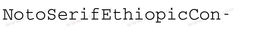 NotoSerifEthiopicCon字体转换