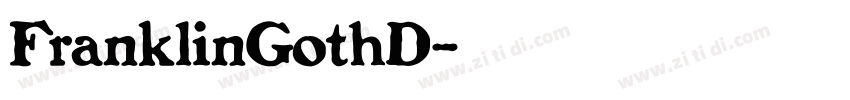 FranklinGothD字体转换