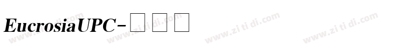 EucrosiaUPC字体转换