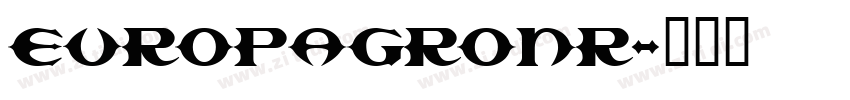 EuropaGroNr字体转换