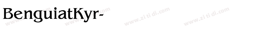BenguiatKyr字体转换