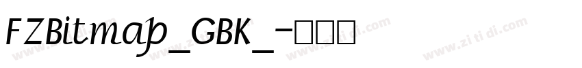 FZBitmap_GBK_字体转换