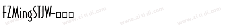 FZMingSTJW字体转换