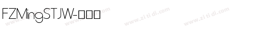 FZMingSTJW字体转换