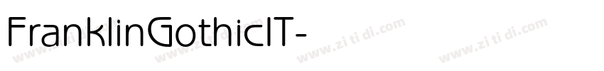 FranklinGothicIT字体转换