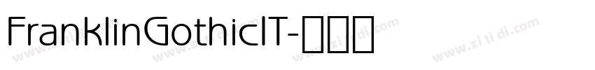 FranklinGothicIT字体转换
