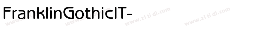 FranklinGothicIT字体转换
