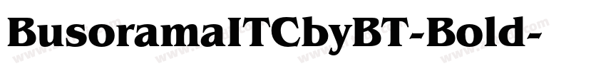 BusoramaITCbyBT-Bold字体转换