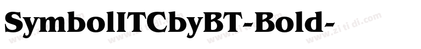 SymbolITCbyBT-Bold字体转换
