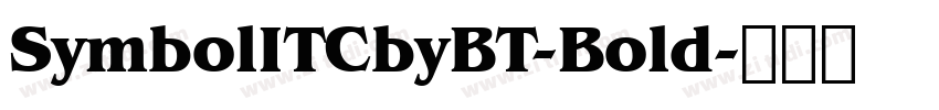 SymbolITCbyBT-Bold字体转换