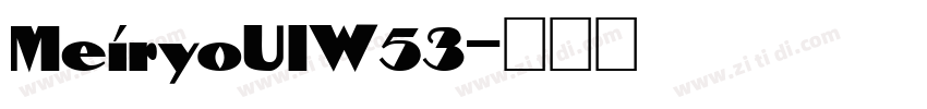 MeiryoUIW53字体转换