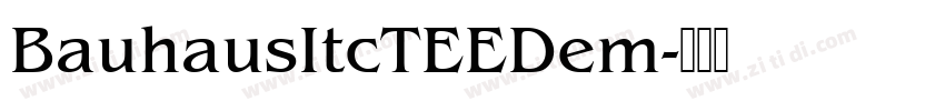 BauhausItcTEEDem字体转换