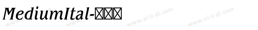 MediumItal字体转换