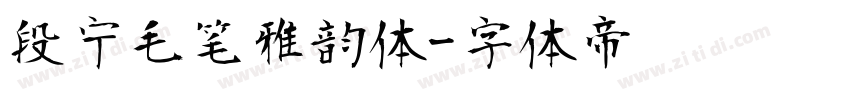 段宁毛笔雅韵体字体转换