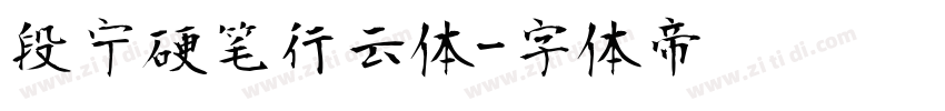 段宁硬笔行云体字体转换