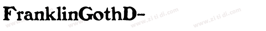 FranklinGothD字体转换