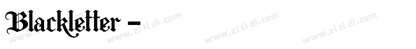 Blackletter字体转换