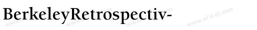 BerkeleyRetrospectiv字体转换