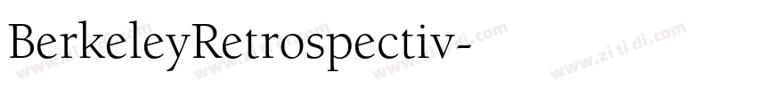 BerkeleyRetrospectiv字体转换