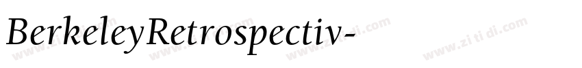 BerkeleyRetrospectiv字体转换