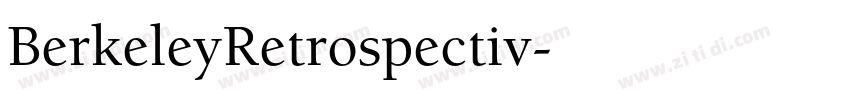 BerkeleyRetrospectiv字体转换