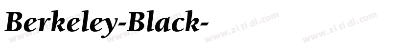 Berkeley-Black字体转换