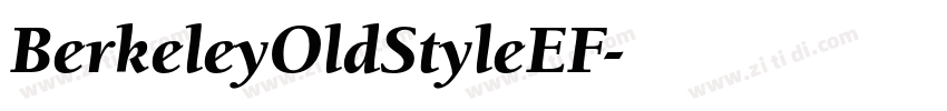 BerkeleyOldStyleEF字体转换
