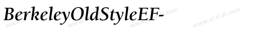 BerkeleyOldStyleEF字体转换