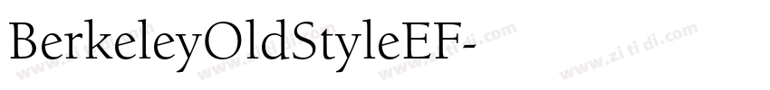 BerkeleyOldStyleEF字体转换