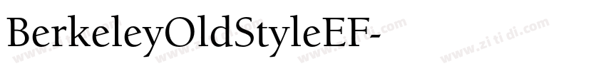 BerkeleyOldStyleEF字体转换
