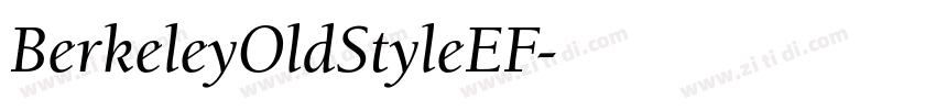 BerkeleyOldStyleEF字体转换