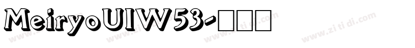 MeiryoUIW53字体转换