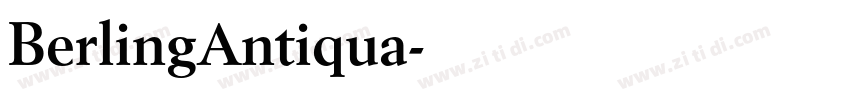 BerlingAntiqua字体转换